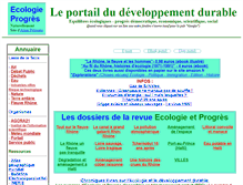 Tablet Screenshot of ecologie-et-progres.com